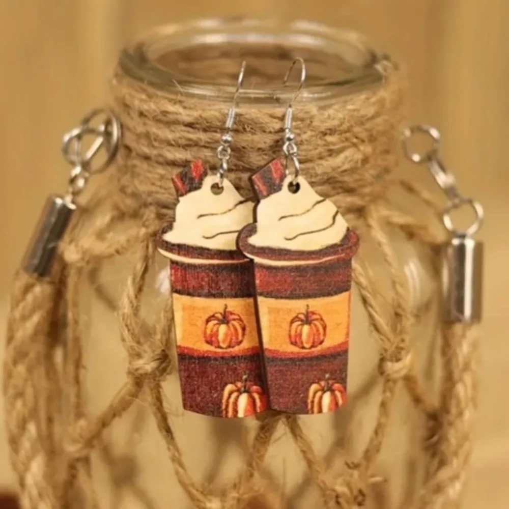 NWT! Thanksgiving & Autumn Wood Pierced Earrings! 1/$9 OR 2/$16 OR 3/$21!